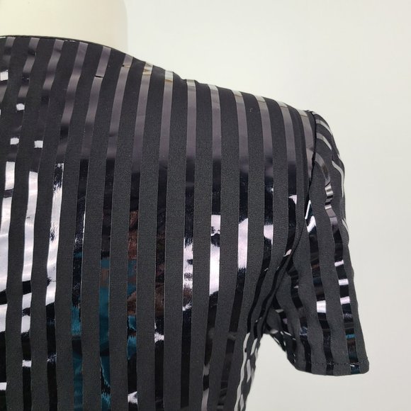 Joseph Ribkoff Black Dress with Metallic Details - Picture 9 of 15